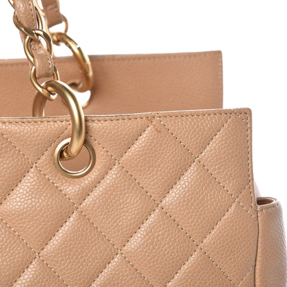 Chanel Caviar Quilted Grand Timeless Tote GTT Beige 17 of 21