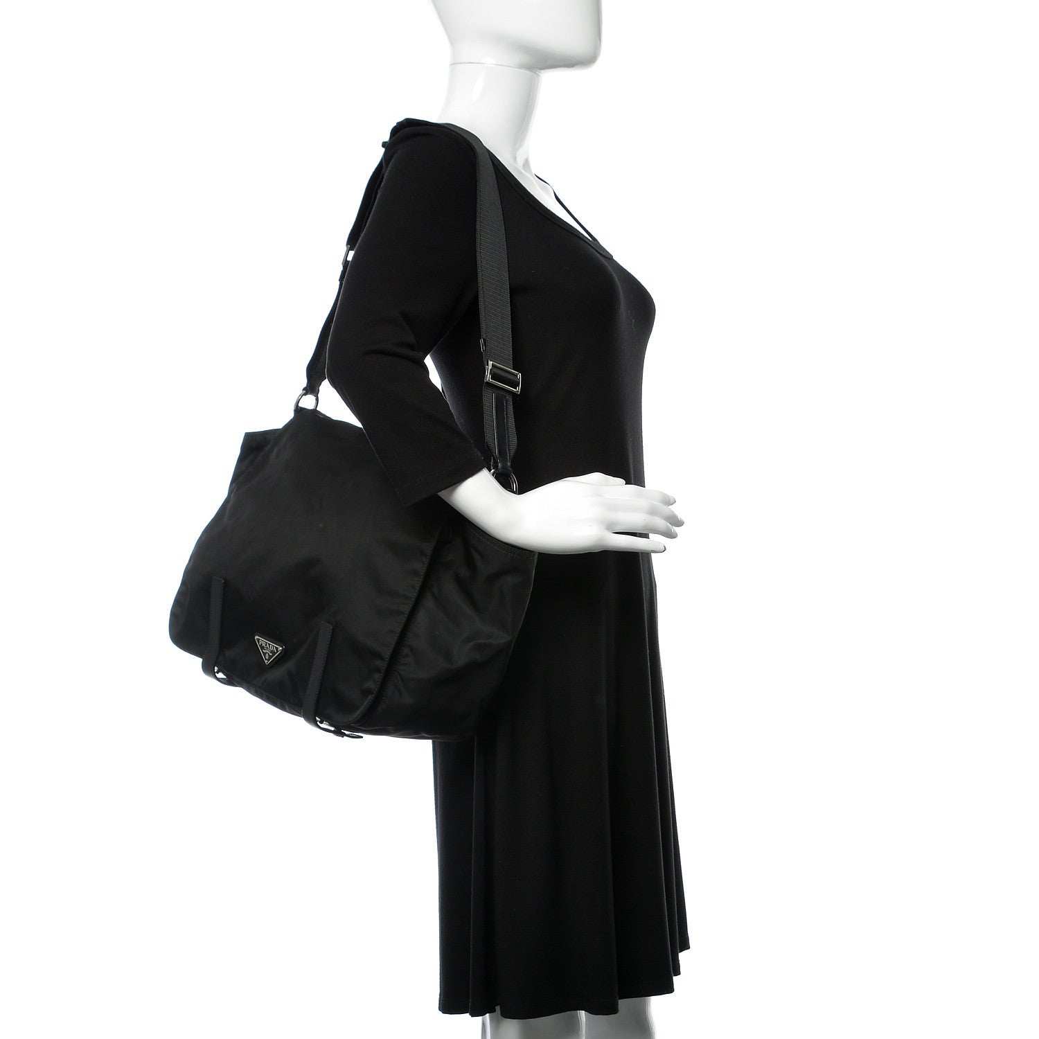 Prada Nylon Vela Sport Messenger Bag Black 2 of 12