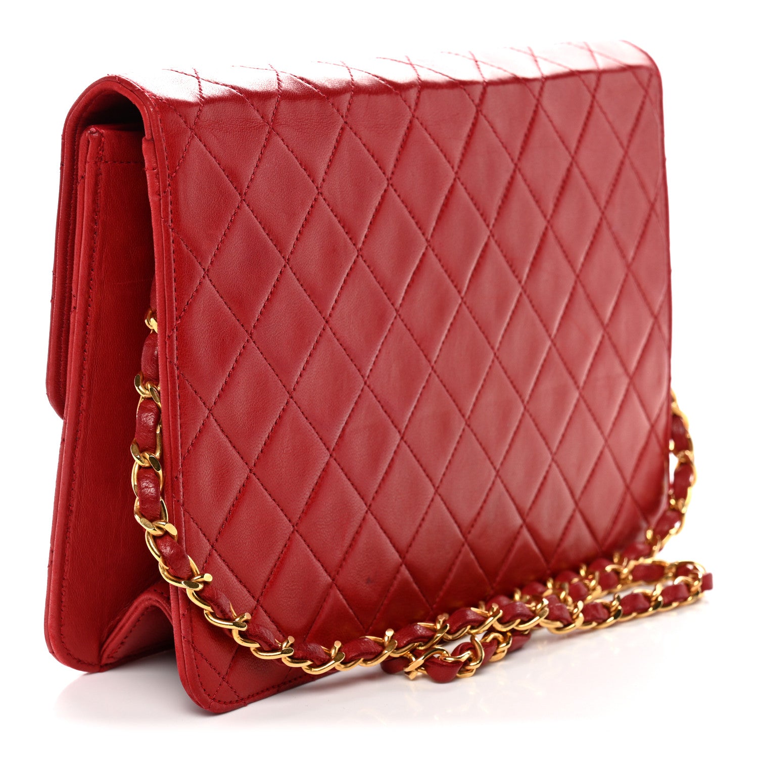Chanel Lambskin Quilted Medium Single Flap Red 3 of 11