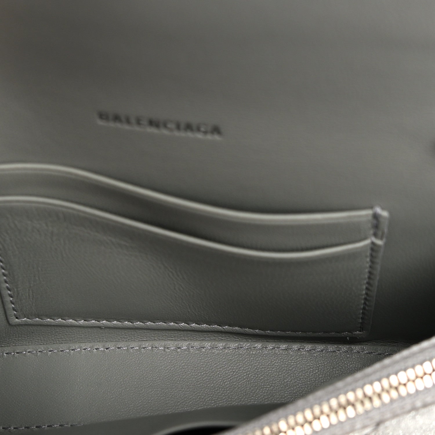 Balenciaga Sparkling Fabric XS Hourglass Wallet On Chain Silver 5 of 9