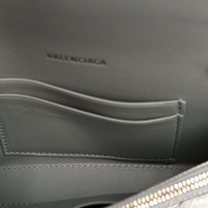 Balenciaga Sparkling Fabric XS Hourglass Wallet On Chain Silver 5 of 9