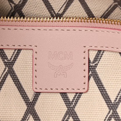 MCM Visetos Toni Shopper Tote Powder Pink 6 of 13