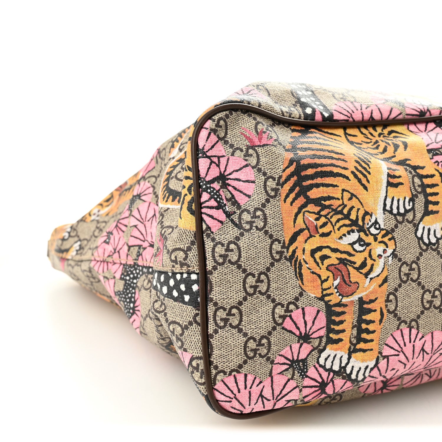 Gucci Soft GG Supreme Monogram Bengal Medium Crossbody Tote Beige Pink 9 of 13