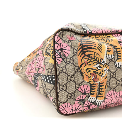 Gucci Soft GG Supreme Monogram Bengal Medium Crossbody Tote Beige Pink 9 of 13