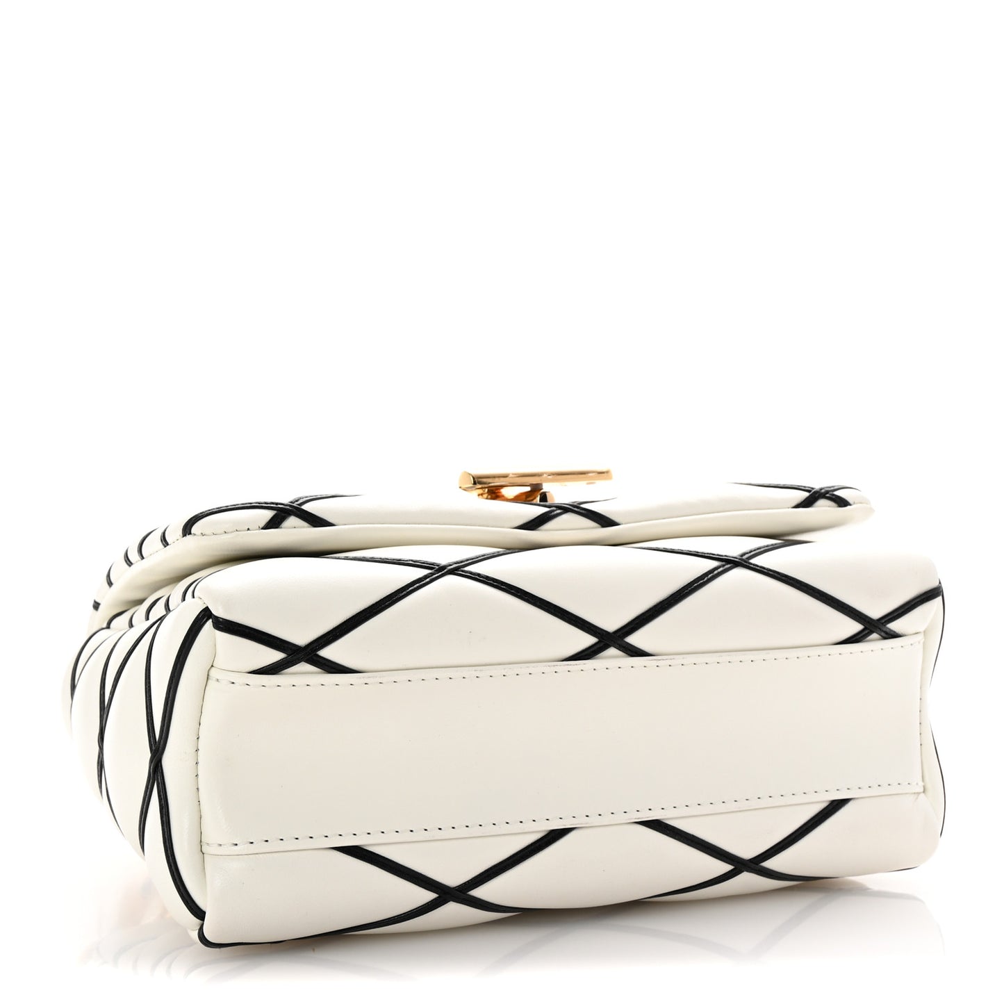 Lambskin Malletage Top Handle GO-14 MM White Black