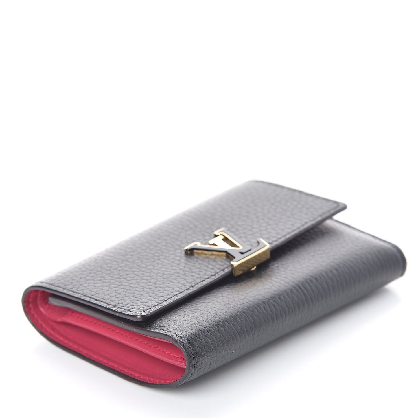 Taurillon Capucines Compact Wallet Black