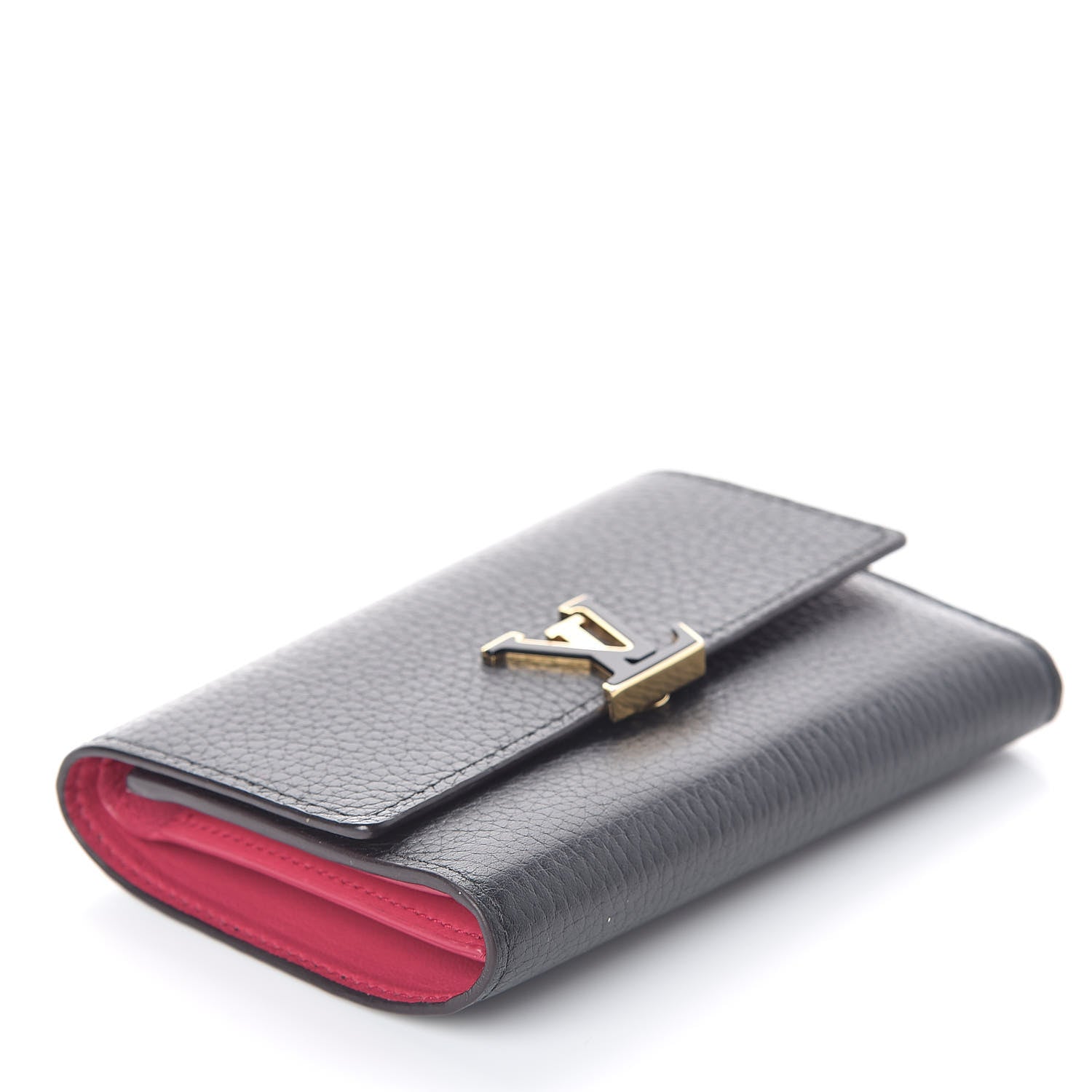 Louis Vuitton Taurillon Capucines Compact Wallet Black 4 of 7