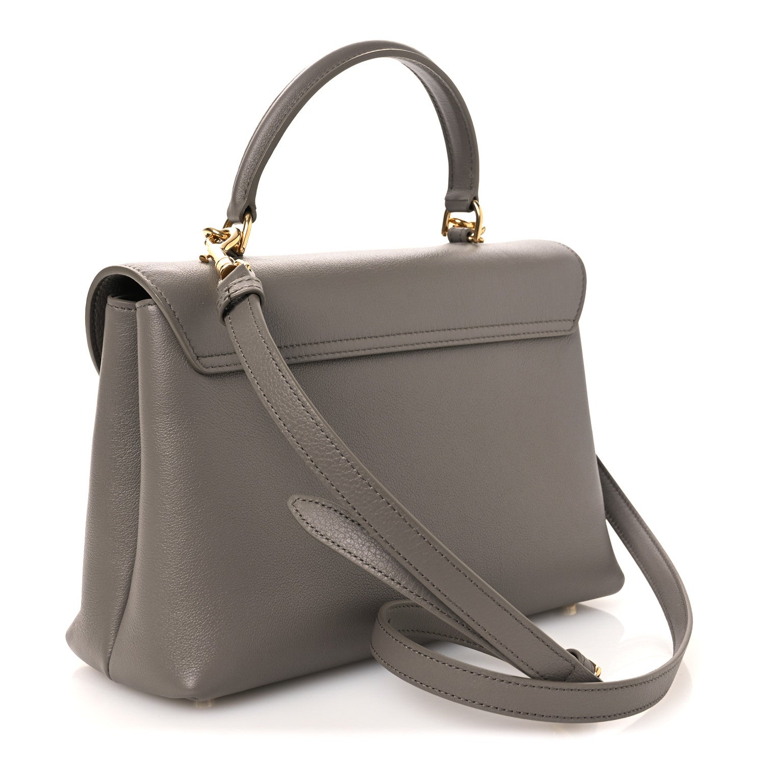 Celine Supple Calfskin Medium Nino Cloudy Grey Pebble 3 of 13