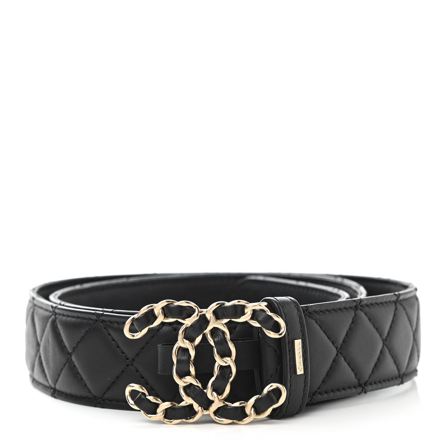 Chanel Lambskin Quilted CC Chain Belt 90 36 Black 1 of 6