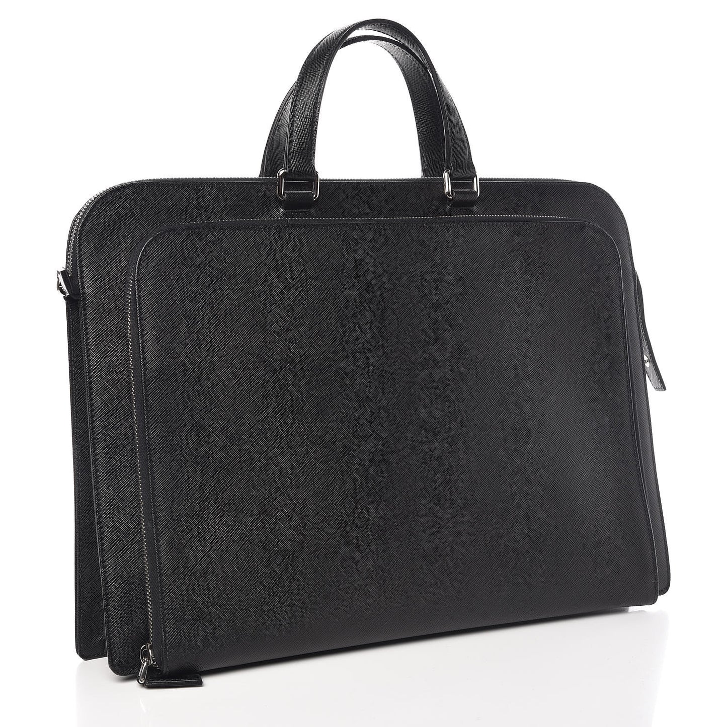 Saffiano Travel Briefcase Black