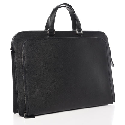 Prada Saffiano Travel Briefcase Black 6 of 16