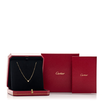 Cartier 18K Yellow Gold Diamond LM D'Amour Pendant Necklace 5 of 5