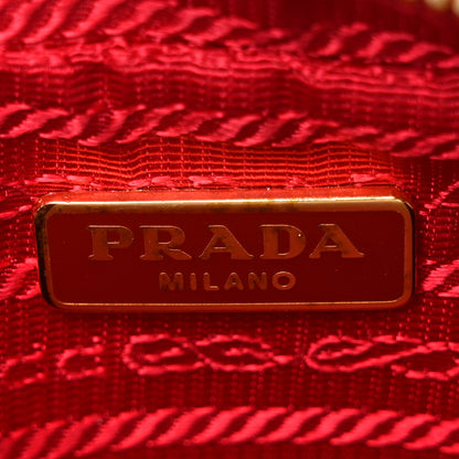 Prada Saffiano Lux Mini Top Handle Crossbody Bag Fuoco 5 of 7