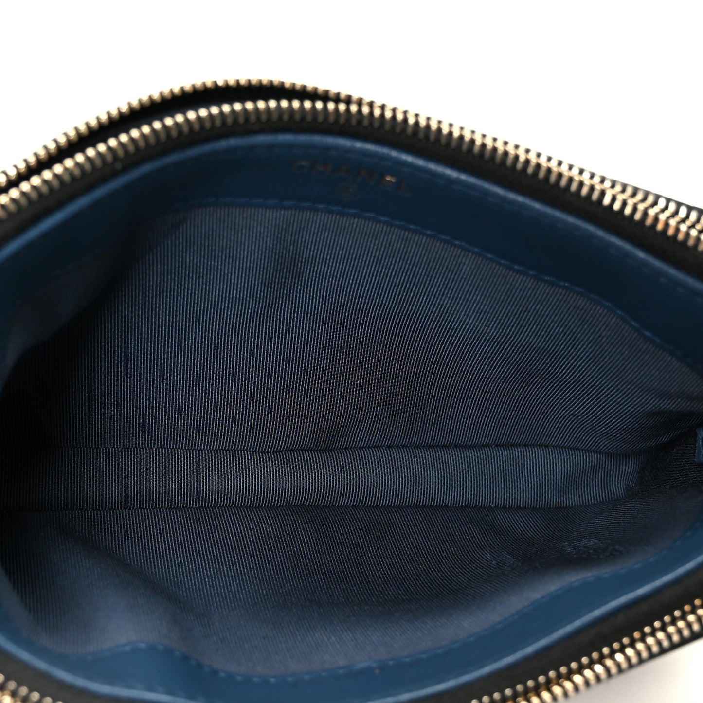 Patent Quilted Small Clutch With Chain Black Blue