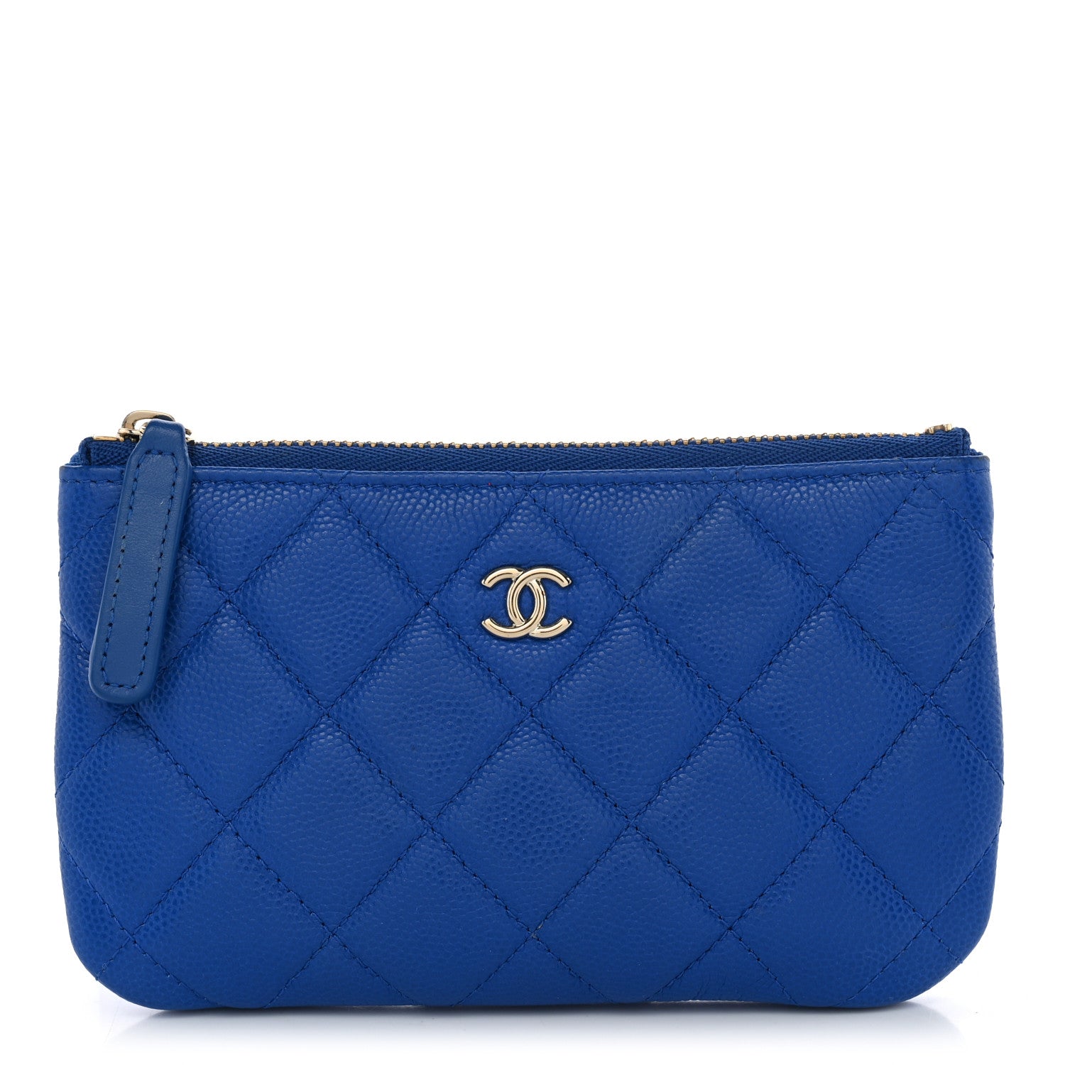 Chanel Caviar Quilted Small Cosmetic Case Blue 1 of 7