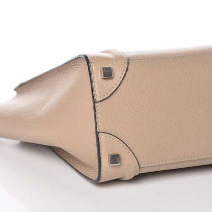 Celine Drummed Calfskin Micro Luggage Dune 5 of 9