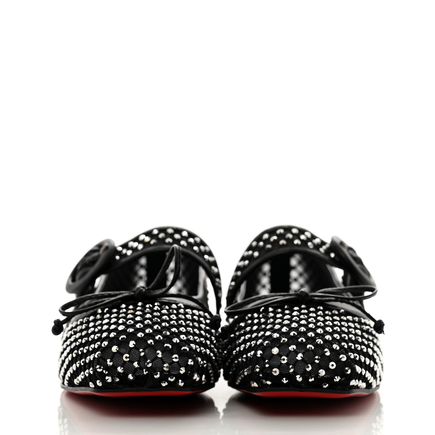 Christian Louboutin Crystal Mamastrapitina Strass Mesh Ballerina Flats 36.5 Black 3 of 9