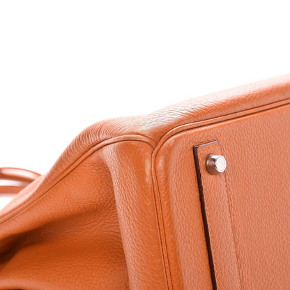 Hermes Taurillon Clemence Birkin 40 Orange 36 of 39