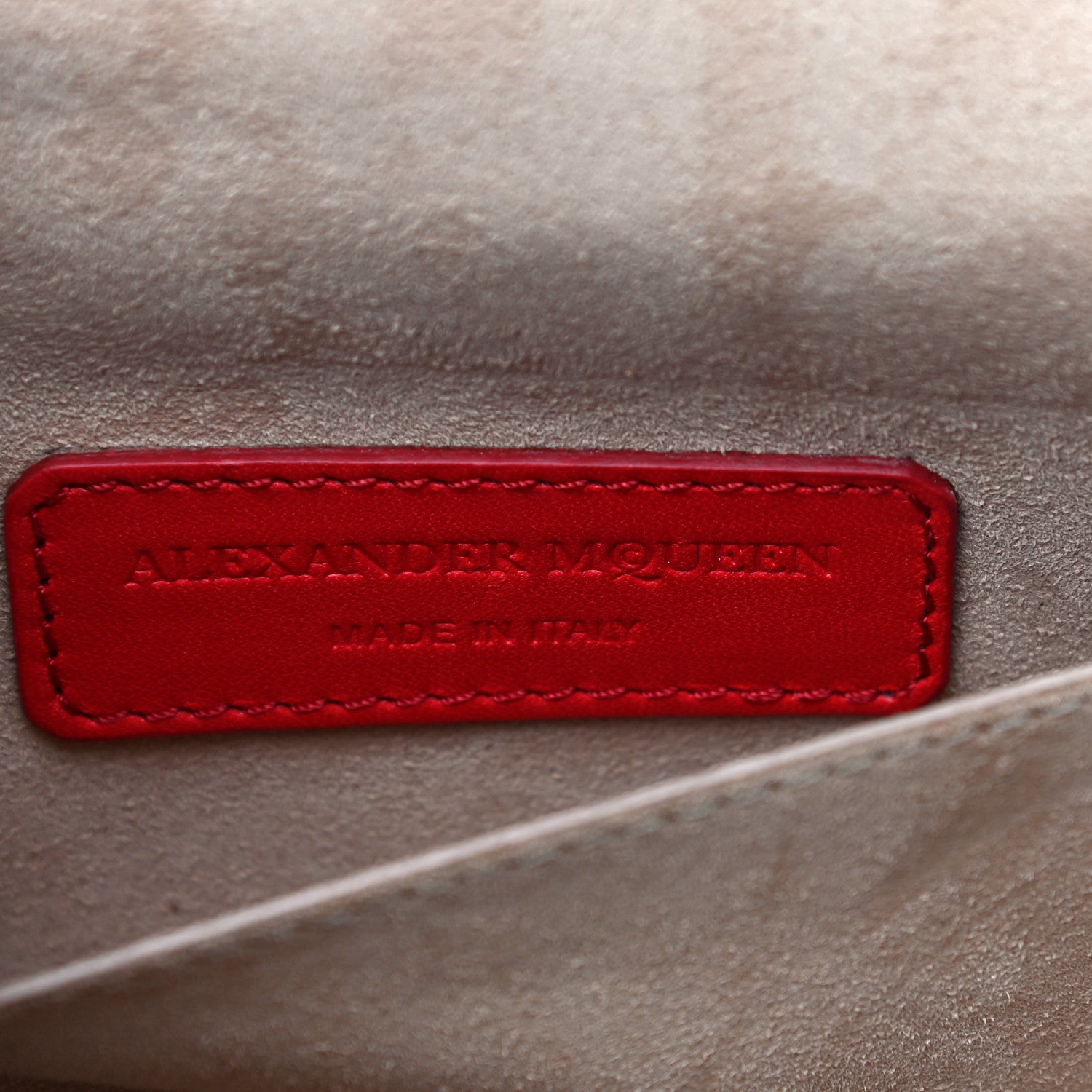 Alexander McQueen Calfskin Small Insignia Chain Flap Red 7 of 26