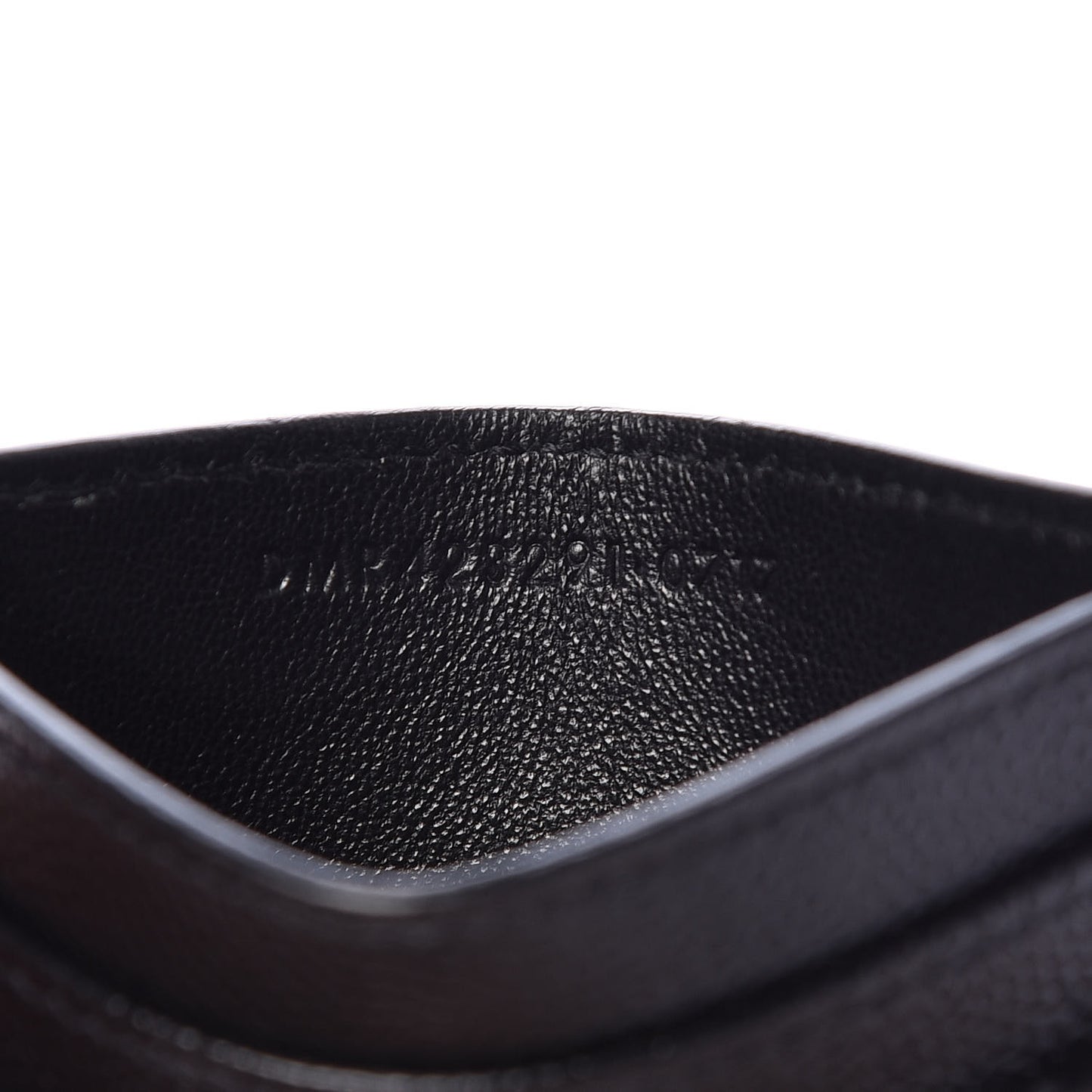 Grain De Poudre Matelasse Chevron Monogram Credit Card Case Black