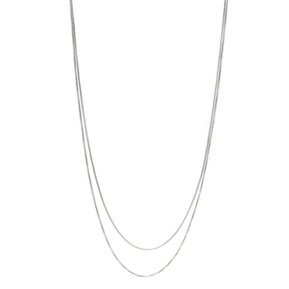 David Yurman Sterling Silver 14K Yellow Gold 1.7mm Box Chain Necklace 72" 1 of 5