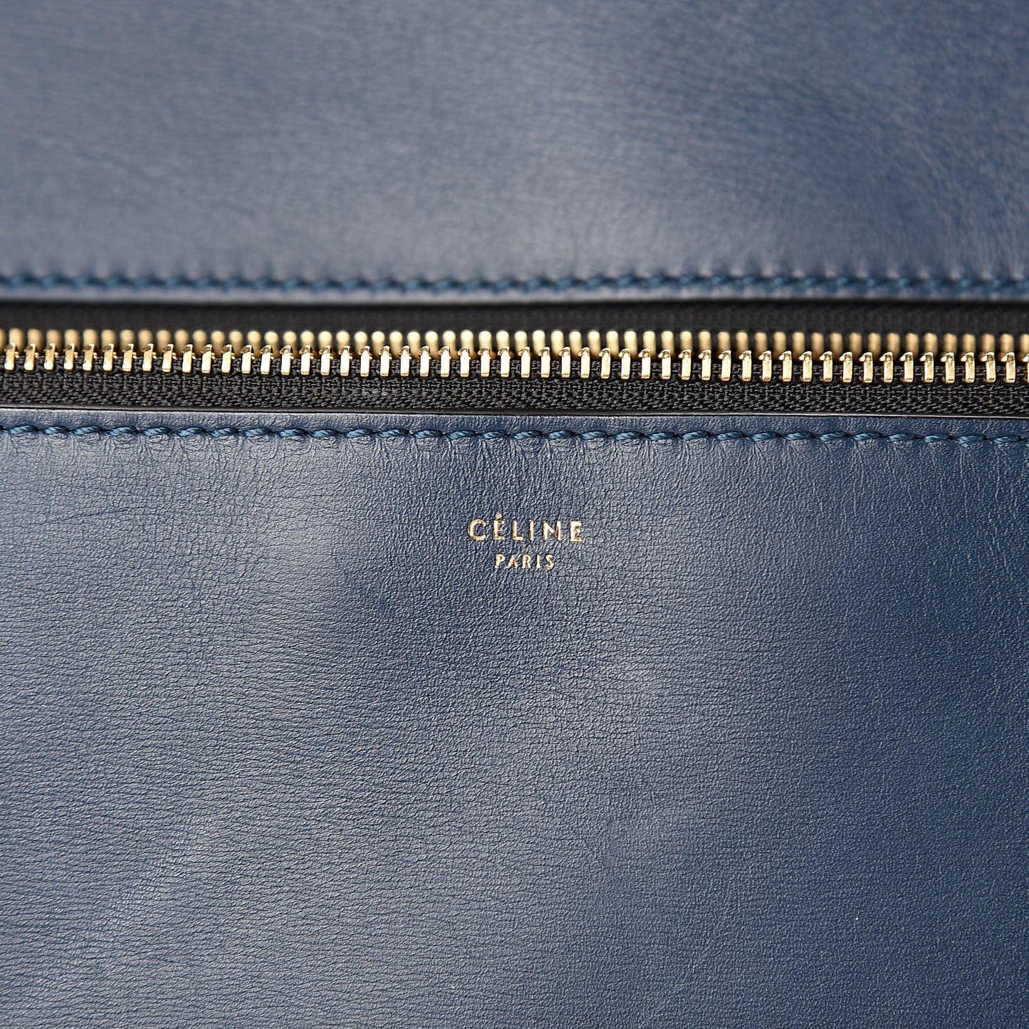 Smooth Calfskin Medium Edge Shoulder Bag Deepsea