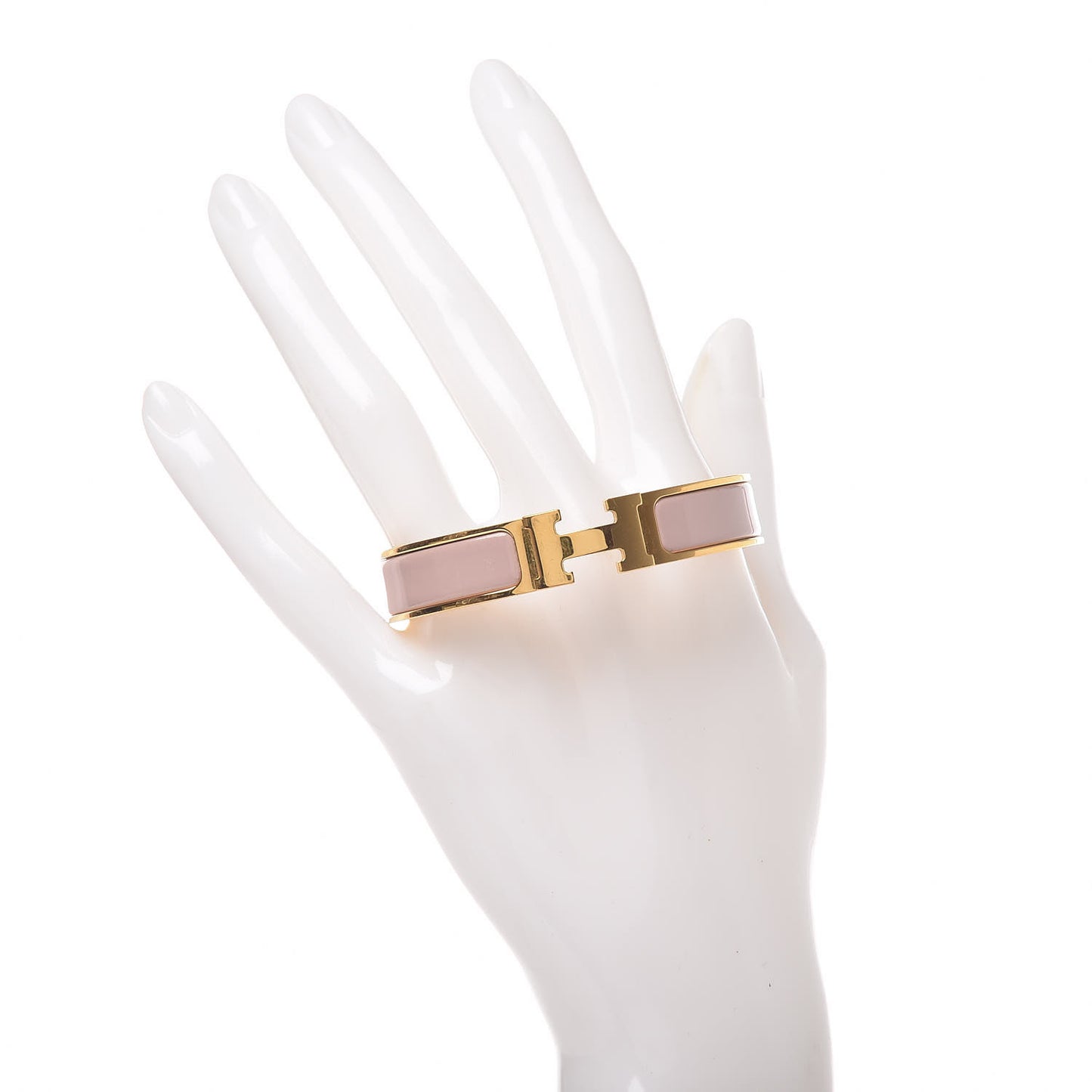 Enamel Clic Clac H Narrow Bracelet PM Beige Nacre