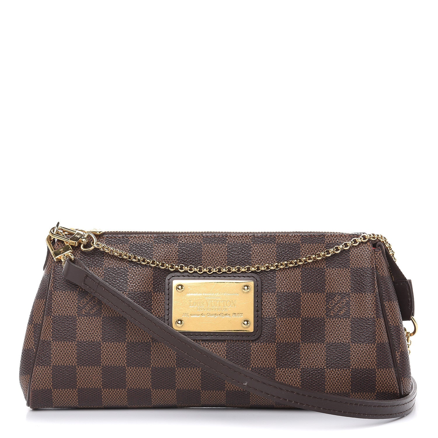 Louis Vuitton Damier Ebene Eva Clutch 1 of 11