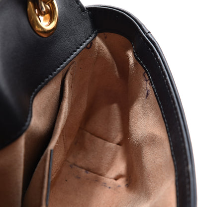 Gucci Calfskin Matelasse Mini GG Marmont Shoulder Bag Black 8 of 12