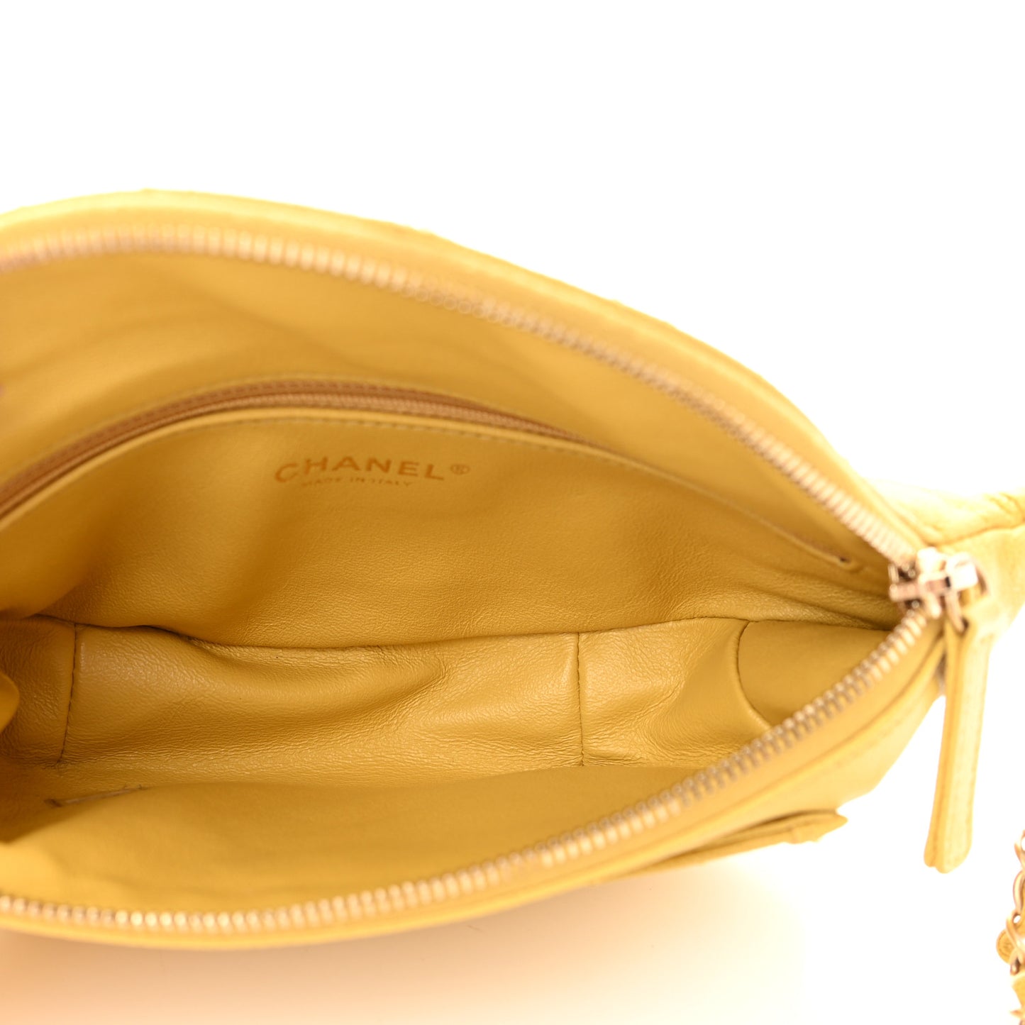 Caviar Quilted Filigree Waist Bag Yellow