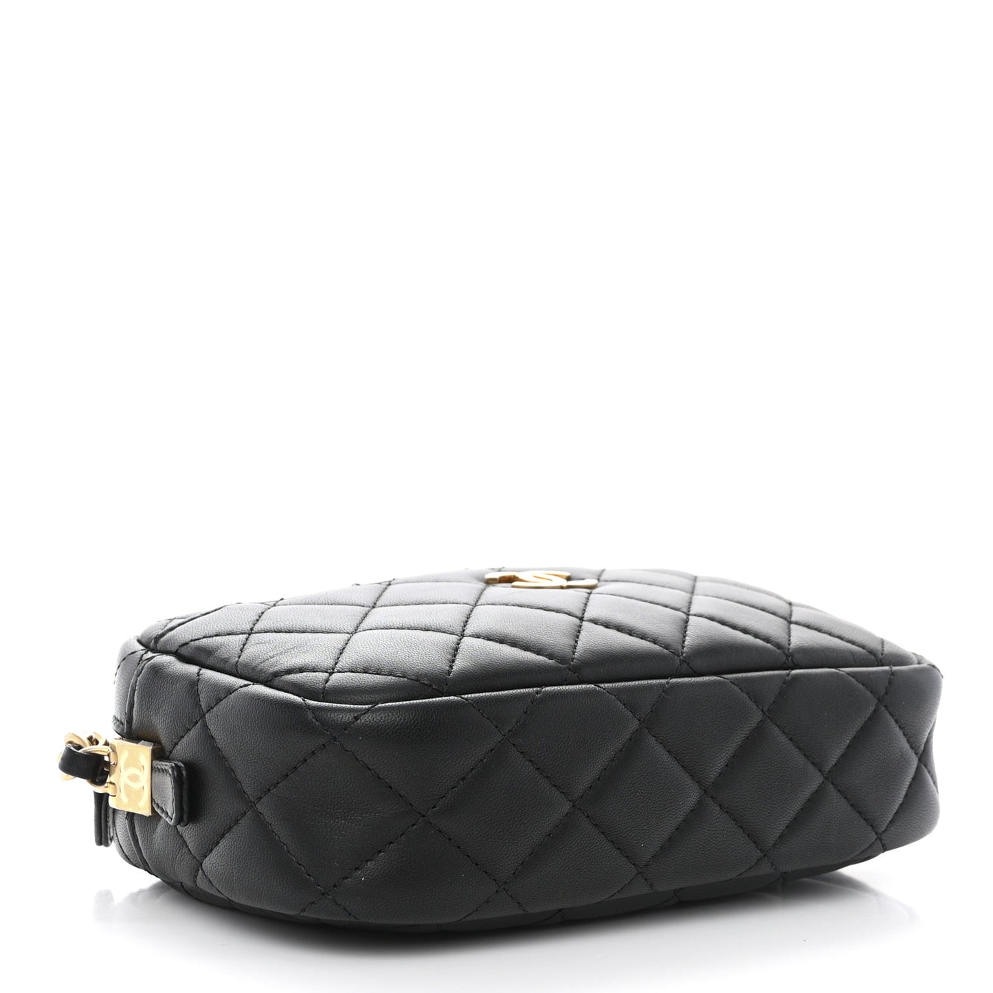 Lambskin Quilted Camera Bag Black