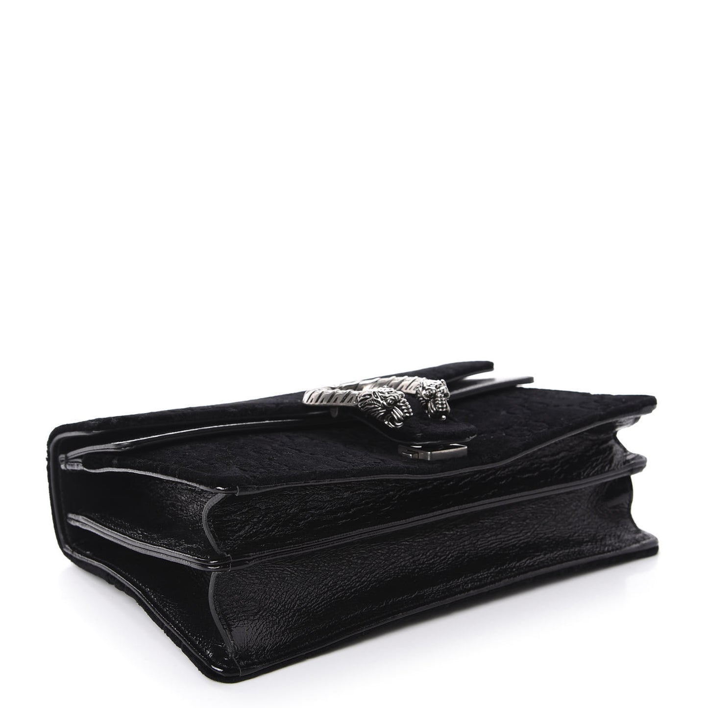 Velvet GG Monogram Small Dionysus Shoulder Bag Black