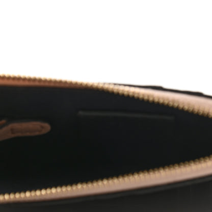 Fendi Vitello Cruise F is Fendi Bi-Color FF 1974 Embossed Key Case Pouch Maya Black Light Rose 5 of 8