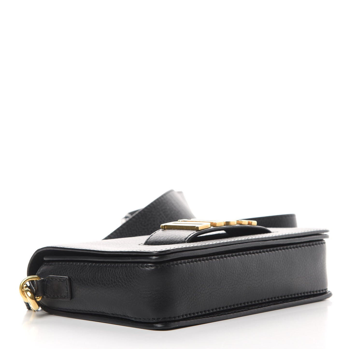 Grained Calfskin Dio(r)evolution Flap Bag Black