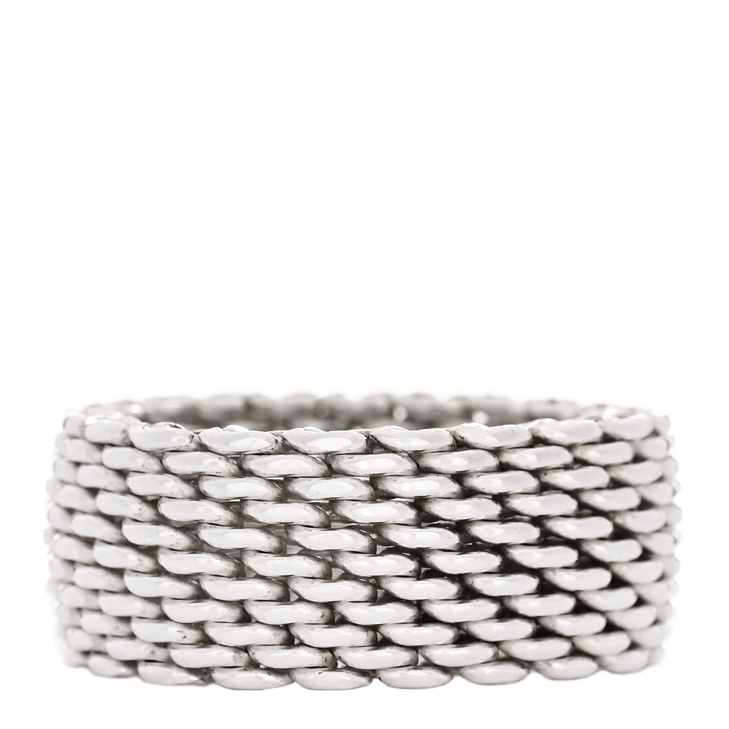 Tiffany Sterling Silver Somerset Mesh Ring 52 6 1 of 4