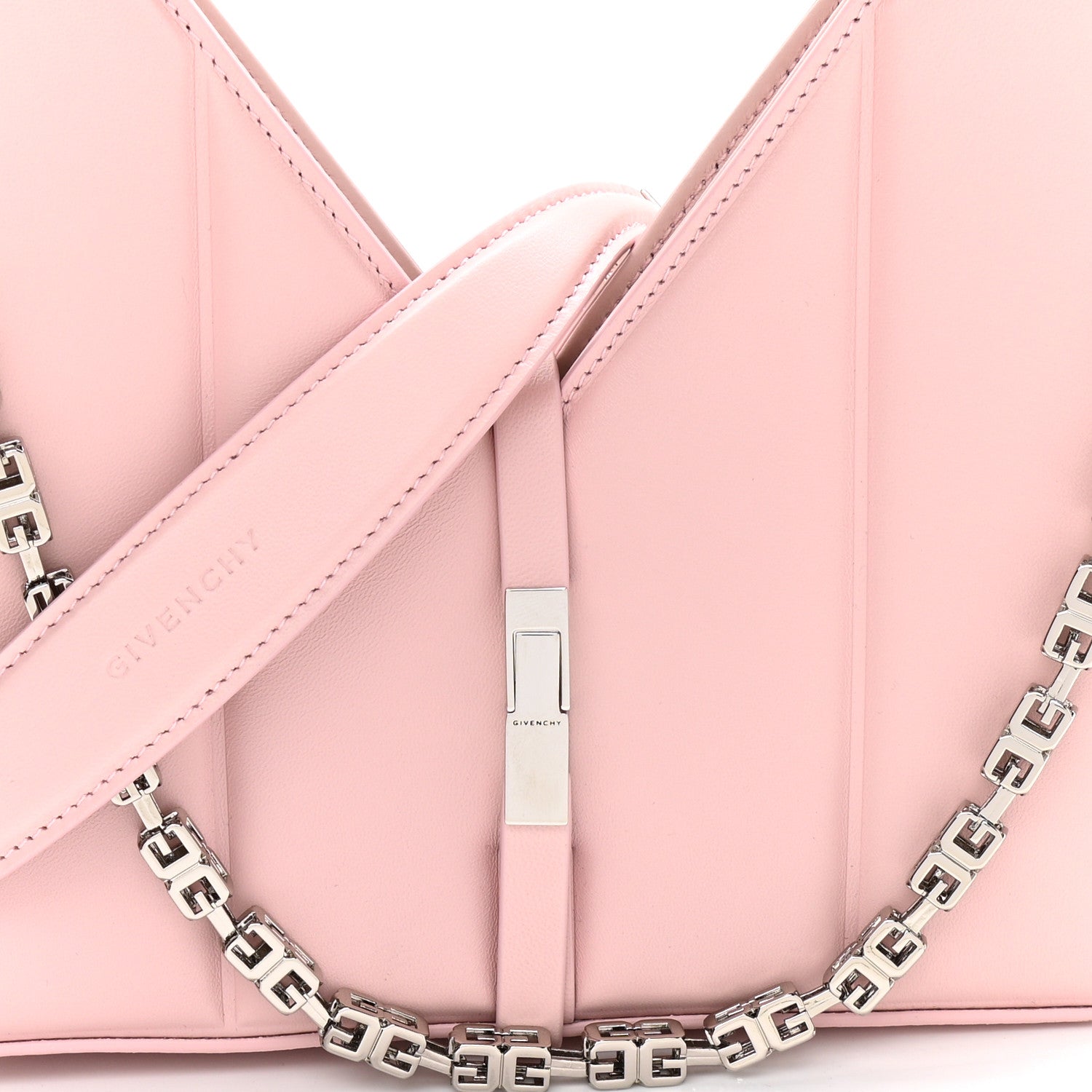 Givenchy Lambskin Padded Mini Cut Out Shoulder Bag Blush Pink 7 of 9