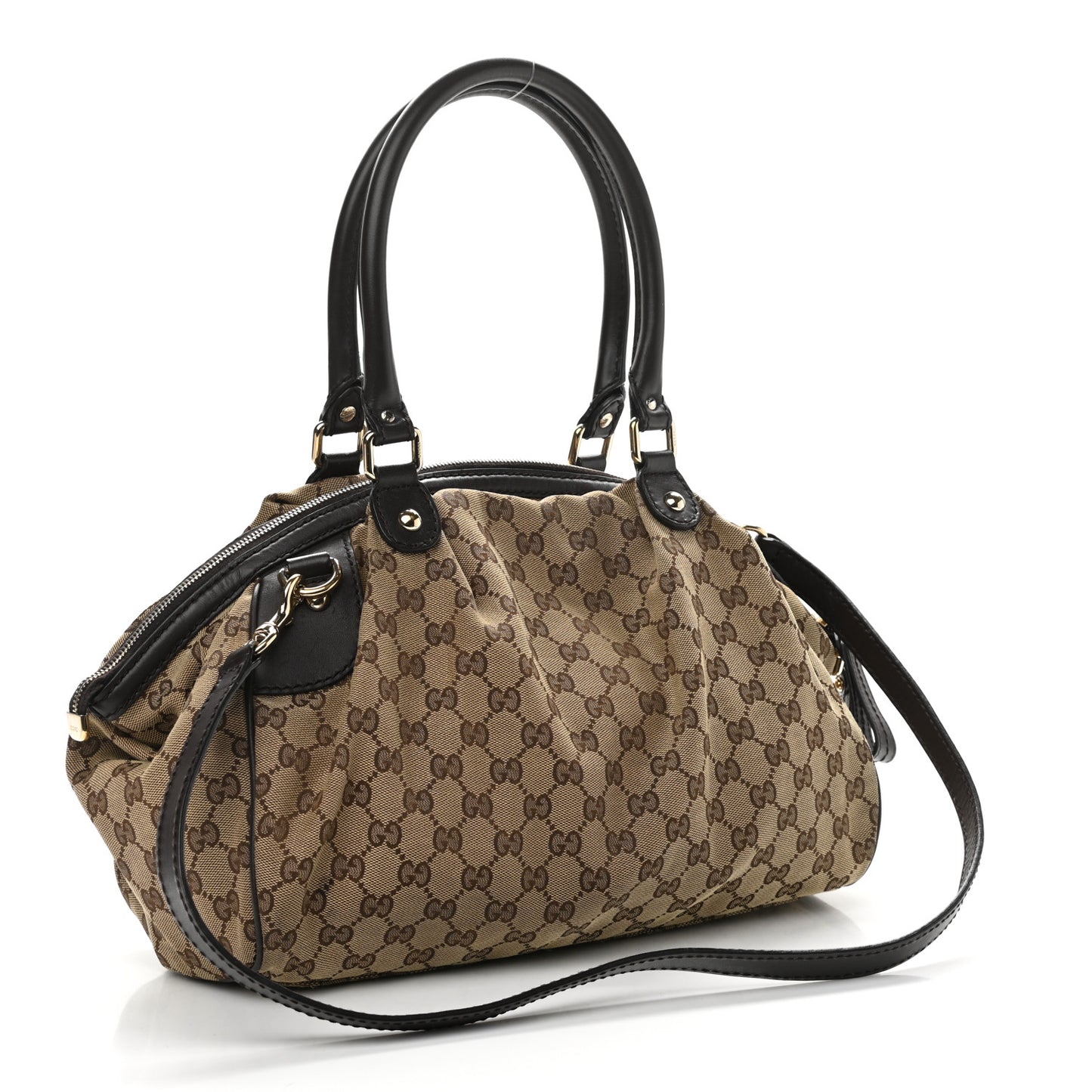 Monogram Medium Sukey Boston Bag Brown