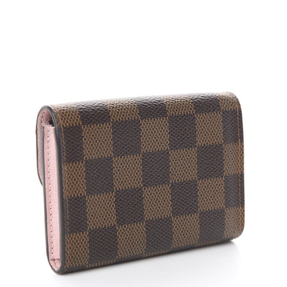 Louis Vuitton Damier Ebene Rosalie Coin Purse Rose Ballerine 2 of 5