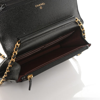 Chanel Caviar Quilted Wallet On Chain WOC Black 6 of 8