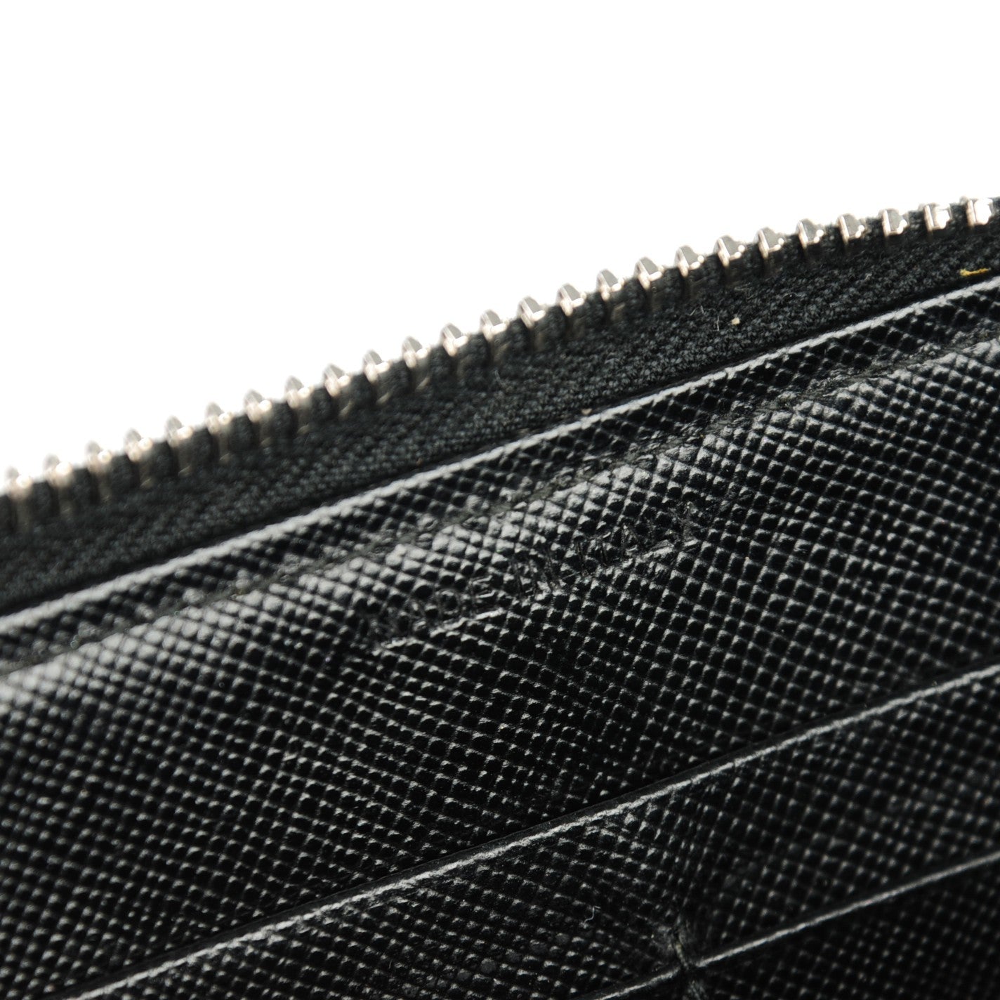 Prada Saffiano Zip Around Wallet Nero Black 7 of 8