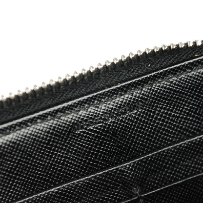 Prada Saffiano Zip Around Wallet Nero Black 7 of 8