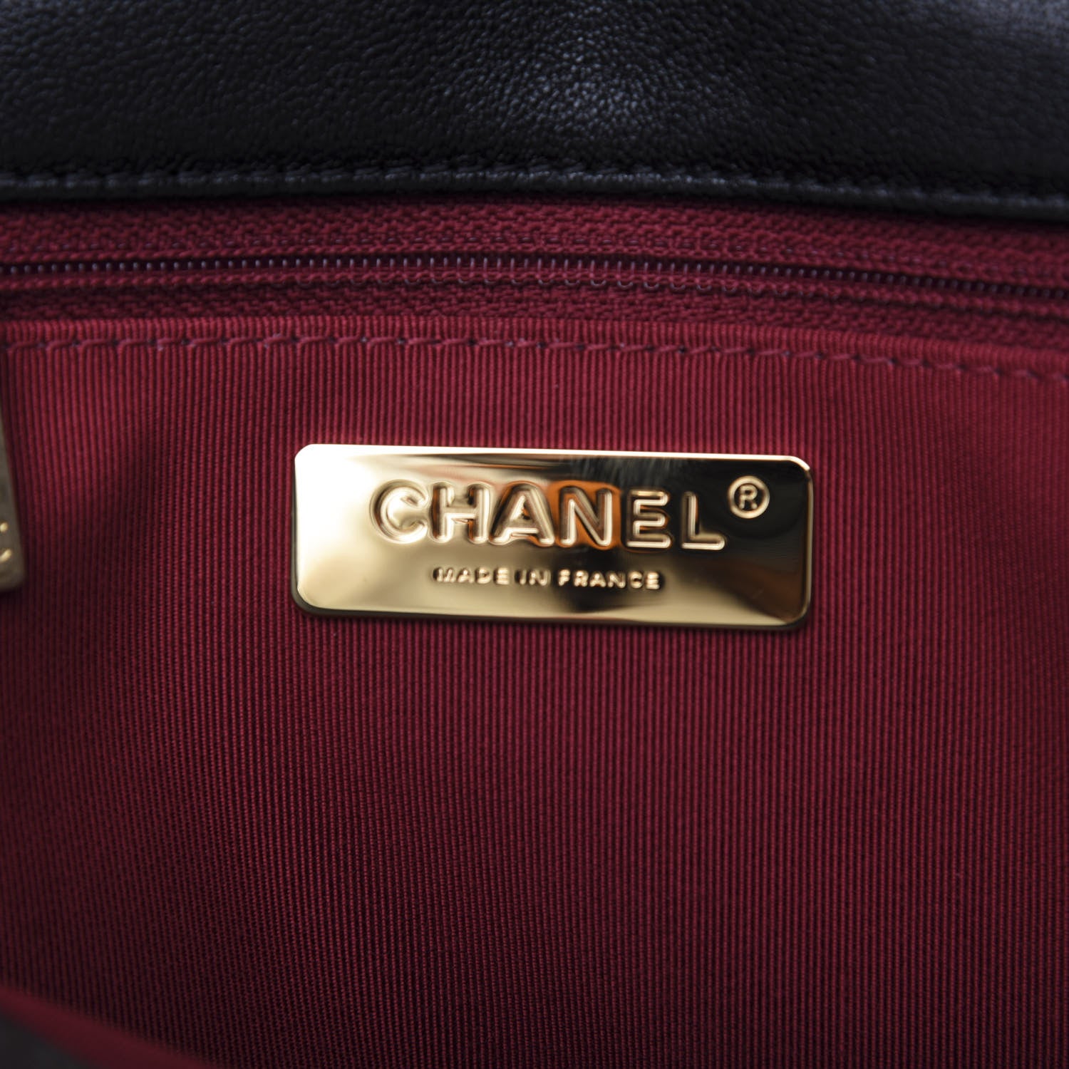 Chanel Lambskin Quilted Large 19 Flap Black 8 of 9
