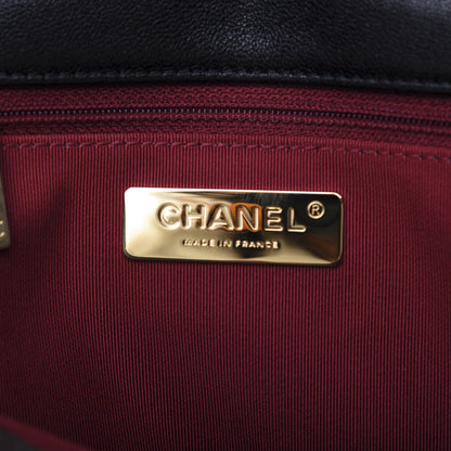 Chanel Lambskin Quilted Large 19 Flap Black 8 of 9