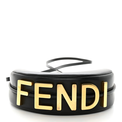 Fendi Vitello Grace Matte Mini Fendigraphy Hobo Bag Black 11 of 11
