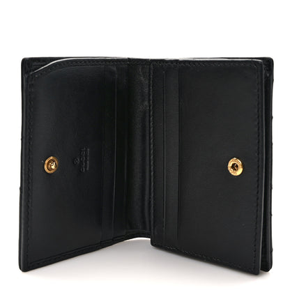 Gucci Calfskin Matelasse GG Marmont Card Case Wallet Black 5 of 8