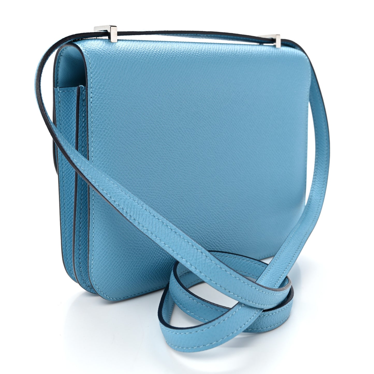 Epsom Enamel Constance 18 Bleu Du Nord Rouge de Coeur
