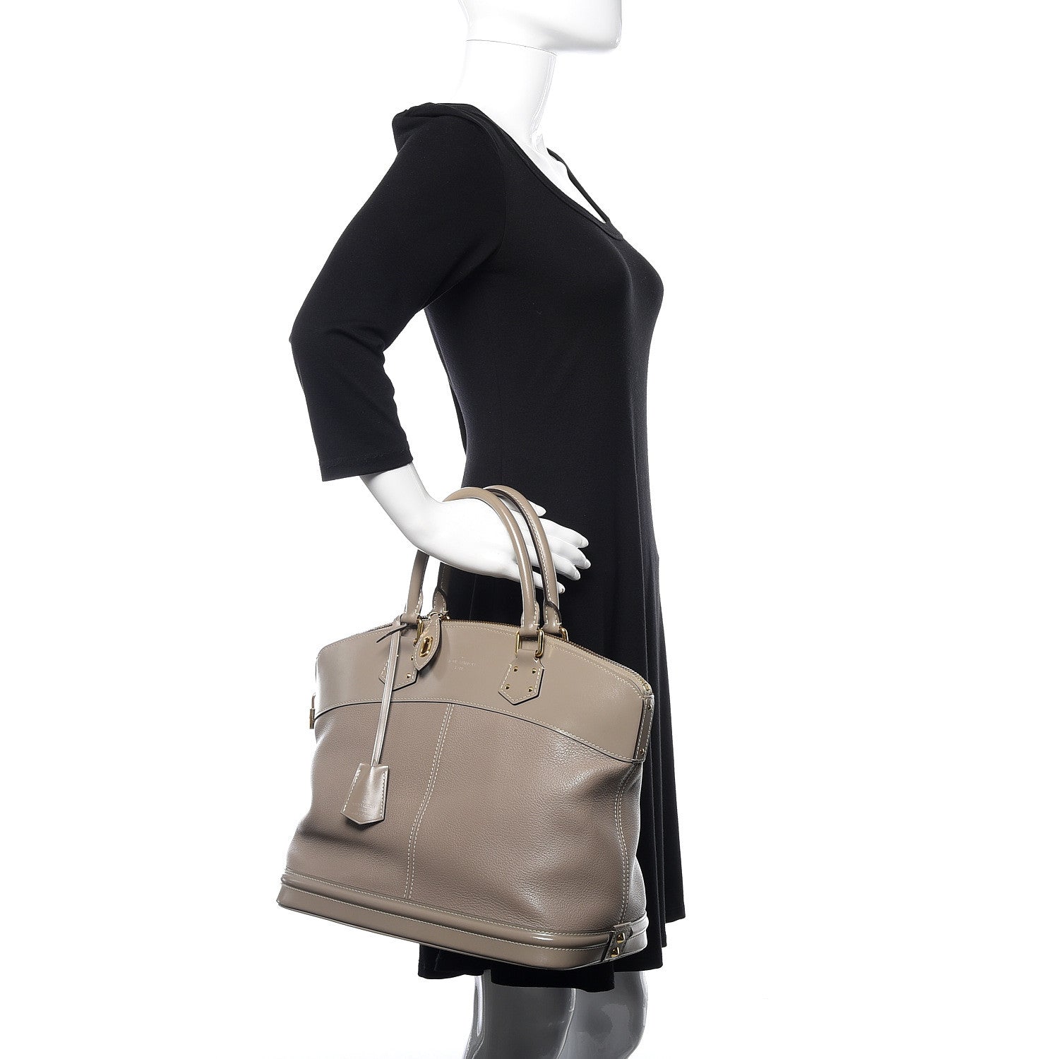 Louis Vuitton Suhali Lockit MM Greige 2 of 13