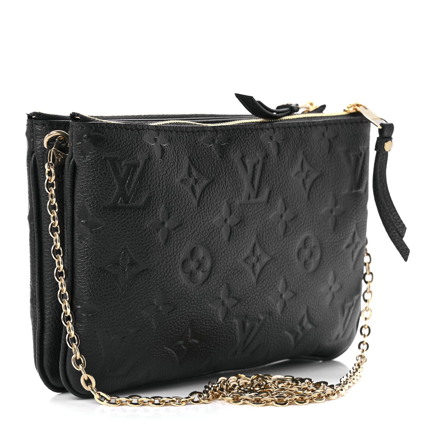 Louis Vuitton Empreinte Double Zip Pochette Black 3 of 8