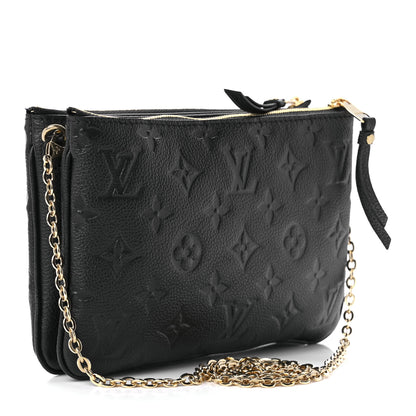 Louis Vuitton Empreinte Double Zip Pochette Black 3 of 8
