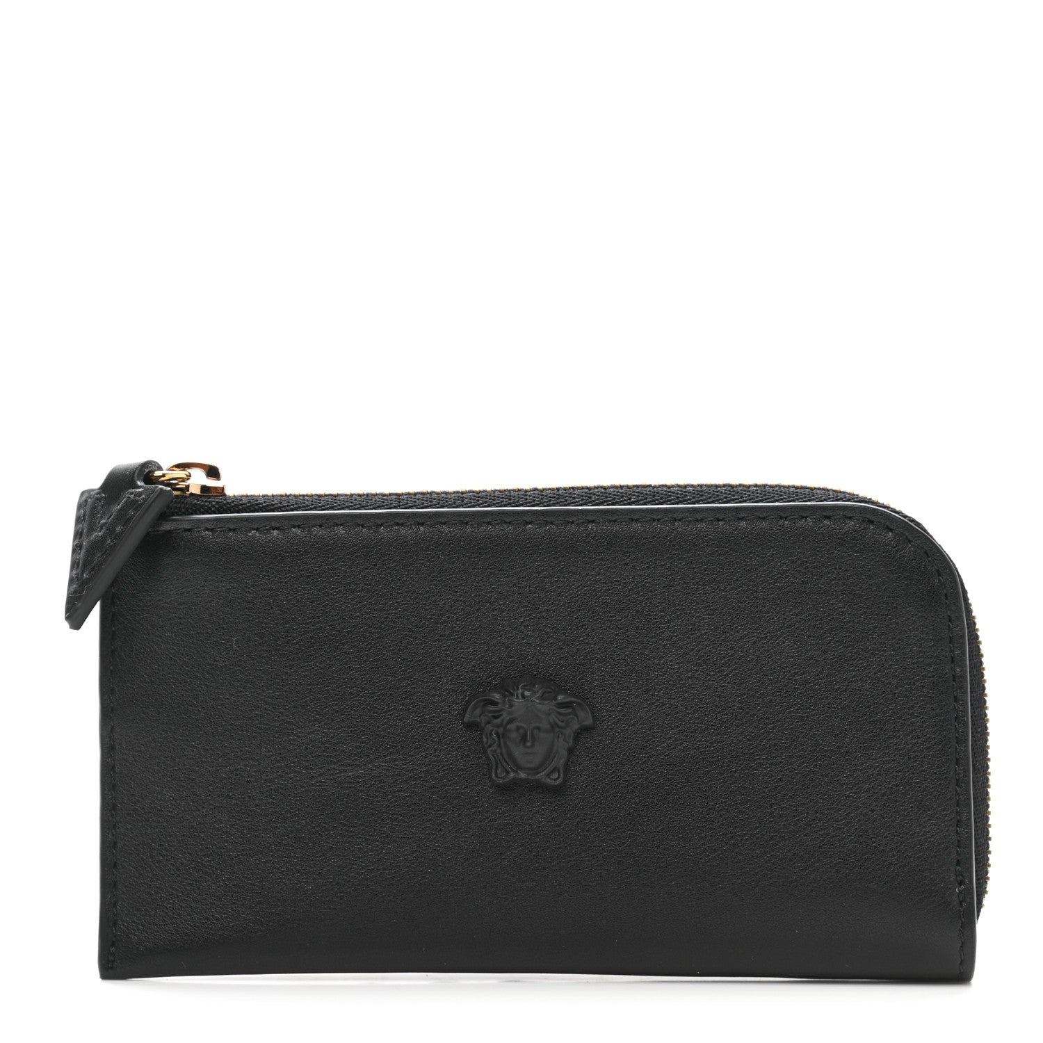 Versace Nappa La Medusa Zip Pouch Card Holder Black 1 of 7